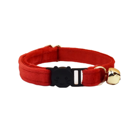 Anypet Large Cherry Red Cat Collar with Safety Buckle, Bell & Durable Adjustable Strap – Stylish Comfortable Pet Accessory for Cats
