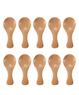 Anygleam Natural Wood 10 pcs Wooden Kitchen Spoon Kitchen Tableware