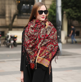 Anyyou 100% Pure Merino Wool Brown Poncho Winter Large Scarf Pashmina Shawl Bandana Neck Wrap For Women