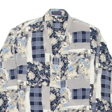 BIAGGINI Womens Shirt Blue Floral Long Sleeve UK 12