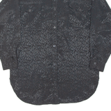 CLASSIC WOMAN Womens Shirt Black Animal Print Long Sleeve UK 12