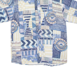 CALVIN COOPER Mens Shirt Blue Crazy Pattern XL