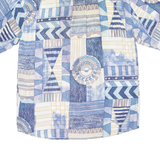 CALVIN COOPER Mens Shirt Blue Crazy Pattern XL