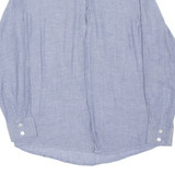 BLISS Mens Plain Shirt Blue Long Sleeve M