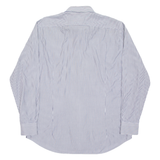 TOMMY HILFIGER Tailored Fit Mens Shirt Blue Striped Long Sleeve XL