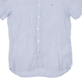 TOMMY HILFIGER Slim Fit Mens Plain Shirt Blue S