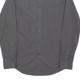 MICHAEL KORS Slim Fit Mens Plain Shirt Grey Long Sleeve M
