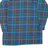 SAN MARCO Mens Flannel Shirt Blue Check Long Sleeve XL