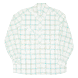 Womens Shirt White Check Long Sleeve L