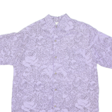 Mens Shirt Purple Floral L