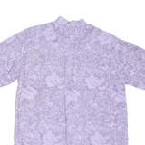 Mens Shirt Purple Floral L