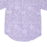Mens Shirt Purple Floral L