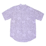 Mens Shirt Purple Floral L