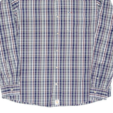 PIERRE CARDIN Mens Shirt Blue Check Long Sleeve L