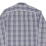 PIERRE CARDIN Mens Shirt Blue Check Long Sleeve L