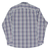 PIERRE CARDIN Mens Shirt Blue Check Long Sleeve L