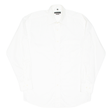 RENATO CAVALLI Non Iron Mens Plain Shirt White Long Sleeve M