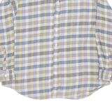 Mens Flannel Shirt Purple Check Long Sleeve XL