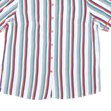 Mens Shirt Red Striped 2XL