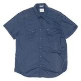 WRANGLER Womens Plain Shirt Blue L