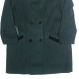 YOUR SIXTH SENSE Womens Overcoat Coat Green Wool M