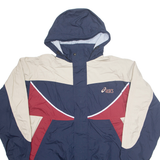 ASICS Mens Jacket Blue Hooded L