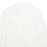 C&A Womens Blazer Jacket White Lace Viscose UK 16