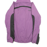 JACK WOLFSKIN Womens Rain Jacket Purple Hooded Colourblock UK 10