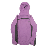 JACK WOLFSKIN Womens Rain Jacket Purple Hooded Colourblock UK 10