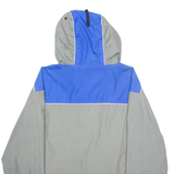 JEEP Mens Pullover Jacket Grey Nylon Hooded Colourblock M