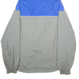 JEEP Mens Pullover Jacket Grey Nylon Hooded Colourblock M