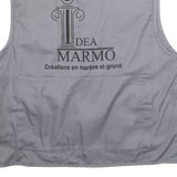 BEST FASHION Idea Marmo Utility Mens Gilet Grey Twill 90s L