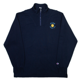 CHAMPION UCSB Water Polo Mens Sweatshirt Blue 1/4 Zip USA XL