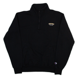 CHAMPION Chabot College Mens Sweatshirt Black 1/4 Zip M