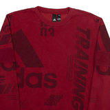 ADIDAS Mens Sweatshirt Maroon S