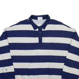 CHAMPION Striped Mens Sweatshirt Blue Collared L