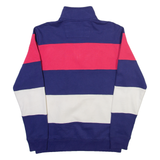 CHAPS Striped Womens Sweatshirt Purple 1/4 Zip S