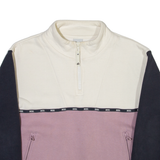 DIESEL Mens Sweatshirt Purple 1/4 Zip XS