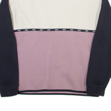 DIESEL Mens Sweatshirt Purple 1/4 Zip XS