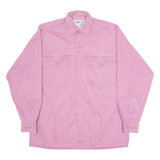 Mens Plain Shirt Purple Long Sleeve S