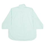 DANIEL DUVAL Womens Shirt Green Striped Long Sleeve M