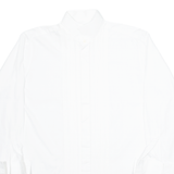 L.HUBSCHES Mens Plain Shirt White Long Sleeve XL