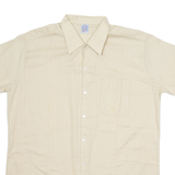 MARSUM Mens Plain Shirt Brown XL