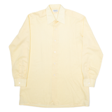 ACKERMAN Mens Plain Shirt Orange Long Sleeve M