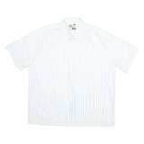 LORD GEORGE Mens Shirt White Striped 2XL