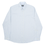 BOGNER Mens Shirt Blue Striped Long Sleeve L