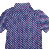 DANILLA Womens Shirt Blue Geometric XS