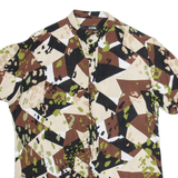 LIVE Mens Shirt Beige Viscose Camouflage M