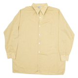 MARSUM Mens Plain Shirt Brown Long Sleeve L