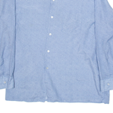 CLUB Mens Shirt Blue Geometric Long Sleeve M